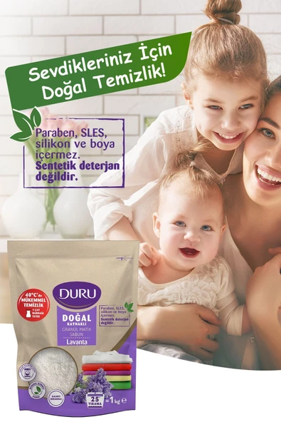 Duru Doğal Granül Matik Sabun Lavanta 25 Yıkama 3 x 1 KG - Resim 3
