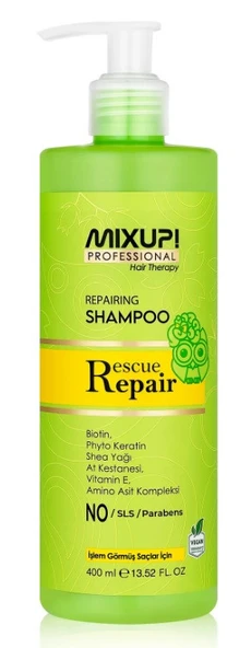 Mixup ! Rescue Repair Yıpranmış Ve Işlem Görmüş Saçlar Için Şampuan 400 ML