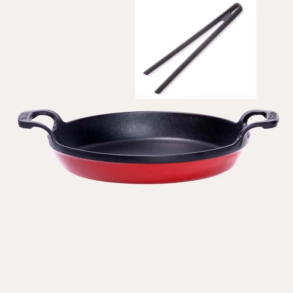 Demirdöküm Sahan 22 CM Kırmızı ve Silikon Maşa