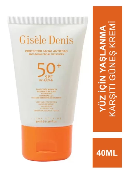 Gisele Denis Anti Aging Facial Sunscreen SPF50+ Yüz İçin Yaşlanma Karşıtı Güneş Koruma Kremi 40 ml