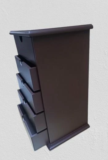 Hobi ERDL MODEL 90528 Ahşap Takı Şifonyer 5Çekmeceli Ceviz Rengi El Yapımı - 3