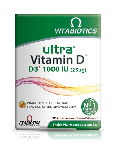 Vitabiotics Ultra Vitamin D3 1000 IU 96 Tablet