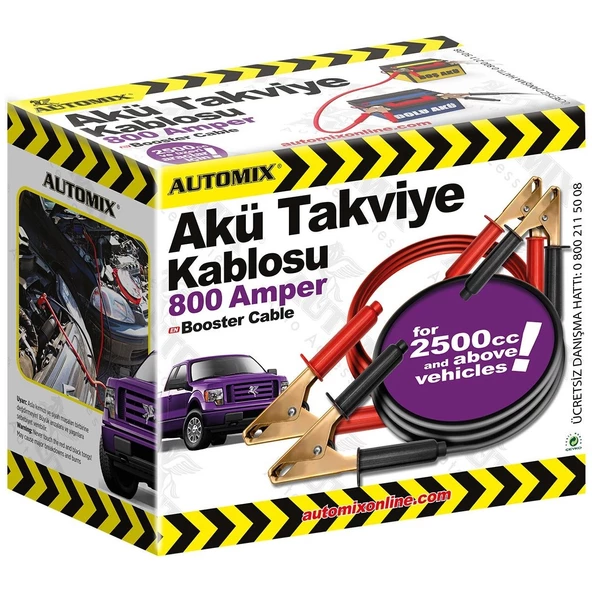 AUTOMİX 44413 AKÜ TAKVİYE KABLOSU 800 AMPER