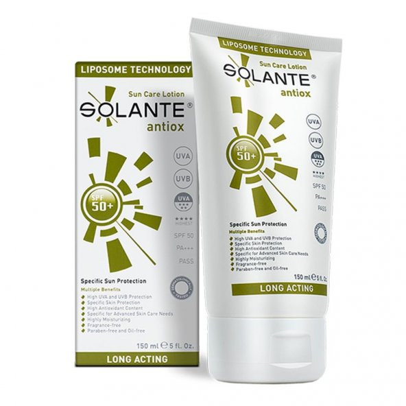 Solante Antiox Spf 50+ 150 ml