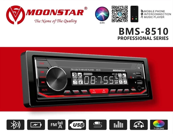 OTO TEYP 4x45w Bt/usb/sd/fm/aux BMS-8510