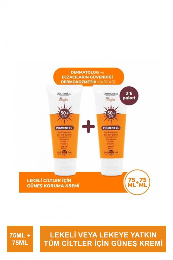 Dermoskin Be Bright Pigmentyl Sun Protection SPF 50+ Cream 2'li