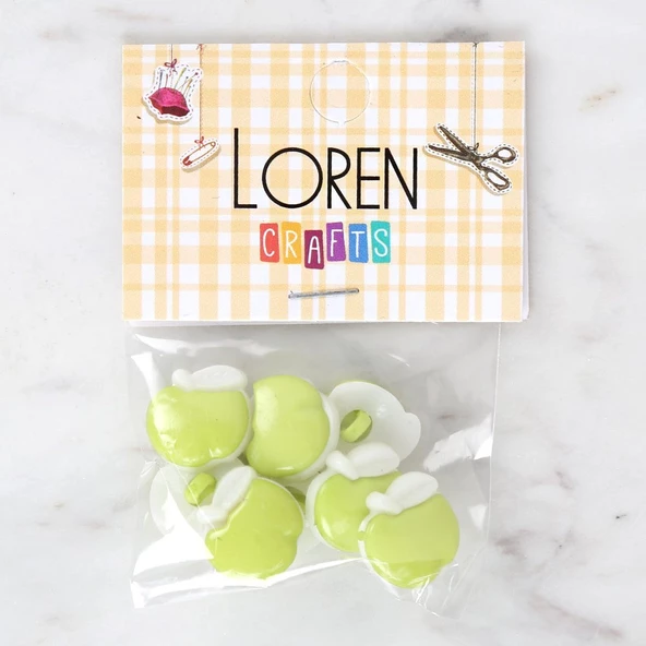 Loren Crafts Yeşil 8'li Düğme - 3000