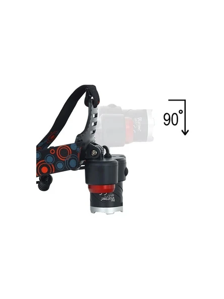 Watton WT-632 Cree T6 6.000 Lümen Yağmur Suyu Geçirmez Kafa Lambası - 3