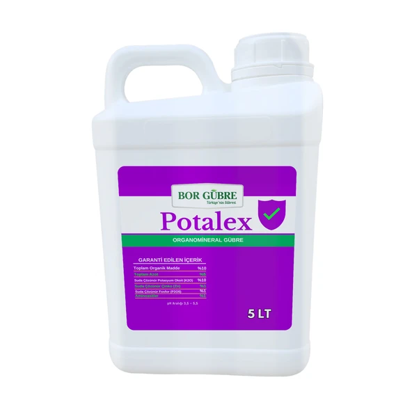 Potalex -5lt Sıvı Organik Potasyum Çözeltisi - (Fabrikadan Halka Üretim Zinciri Kampanyası ile Satılmaktadır.)