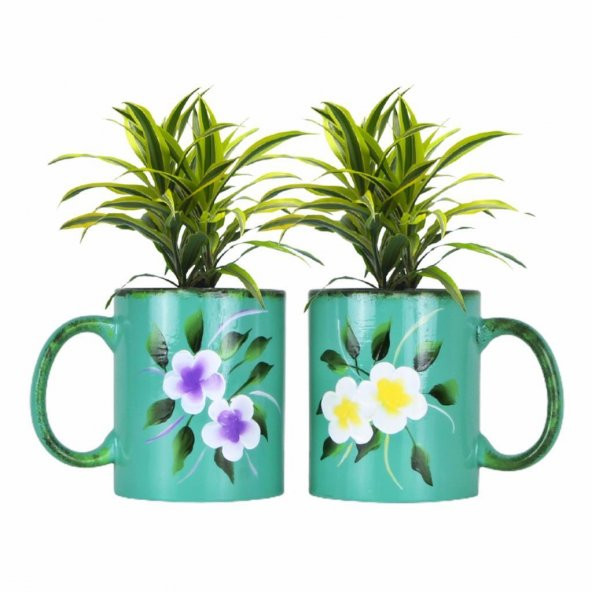 El Yapımı Saksı Saksı 2 Li Set