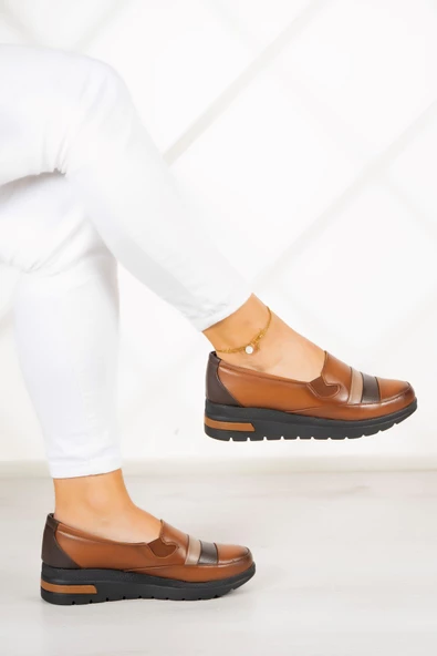 Erkan Saçmacı Avila Taba Hakiki Deri Günlük Ayakkabı