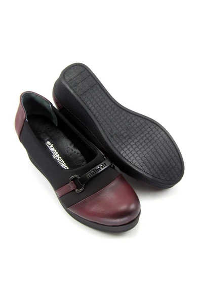 Erkan Saçmacı Blake Bordo Hakiki Deri Dolgu Topuklu Streç Günlük Ayakkabı - Resim 2