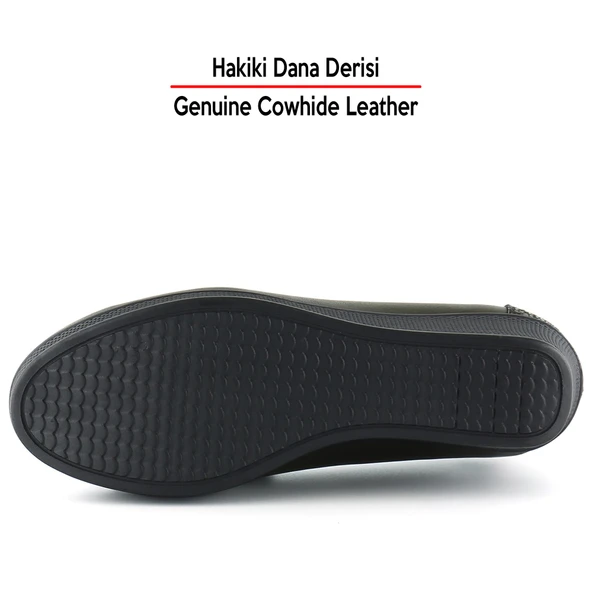 Erkan Saçmacı Emma Haki Yılan Hakiki Dana Derisi Fiyonklu Yuvarlak Burun Dolgu Topuklu Günlük Ayakkabı - Resim 7