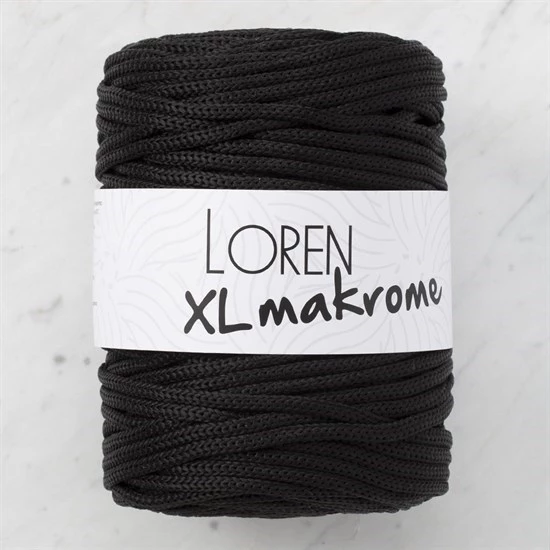 Loren XL Makrome Siyah El Örgü İpi - R004 - 33720