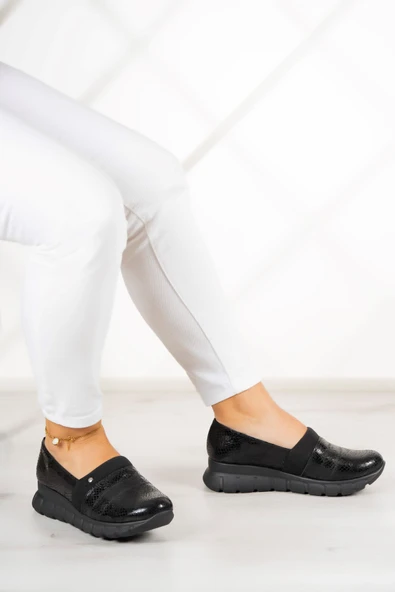 Erkan Saçmacı Reagan Siyah Yılan Hakiki Deri Günlük Ayakkabı - 2