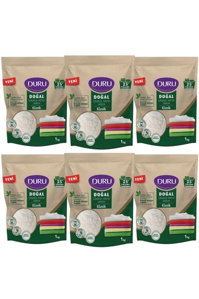 Duru Granül Matik Sabun Klasik 25 Yıkama 6 x 1 KG