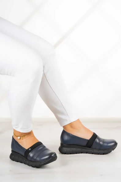 Erkan Saçmacı Reagan Lacivert Hakiki Deri Günlük Ayakkabı - 2