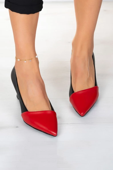 Erkan Saçmacı Laura Siyah Kırmızı Topuklu Ayakkabı - 3