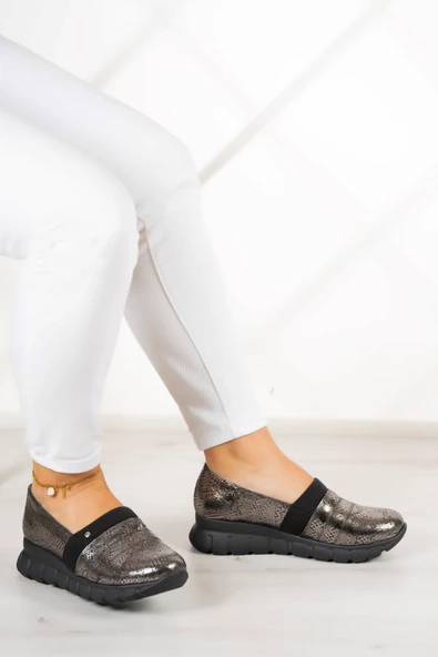 Erkan Saçmacı Reagan Gümüş Yılan Hakiki Deri Günlük Ayakkabı - 2