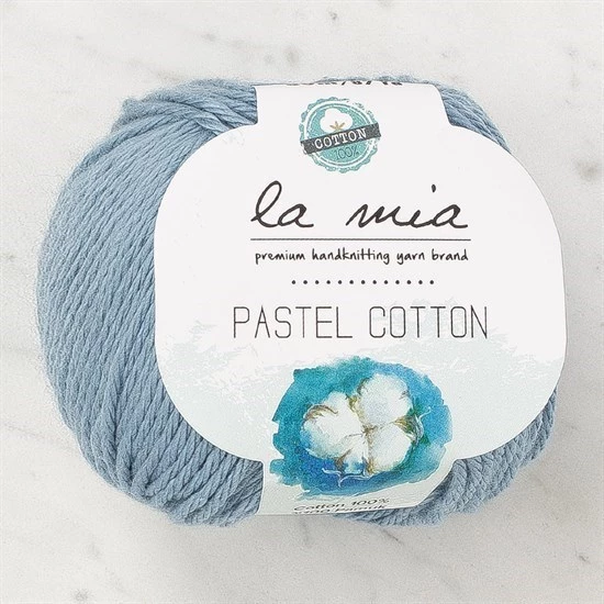 La Mia Pastel Cotton İndigo Mavi El Örgü İpi - L187 - 33948