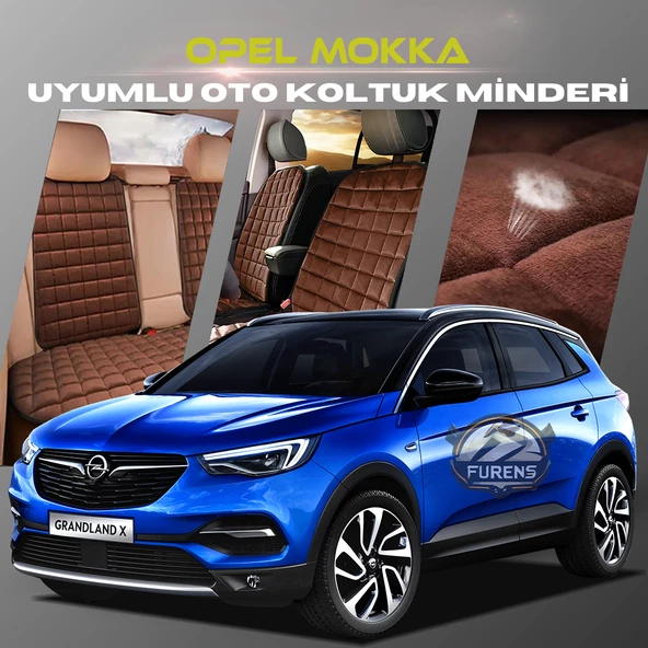 Opel Mokka Kahverengi Renk Tay Tüyü Cepli & Terletmez Sırtlı Oto Koltuk Minder Seti - Koltuk Koruma Kılıfı (ÖN & ARKA TAM SET) ürün görseli