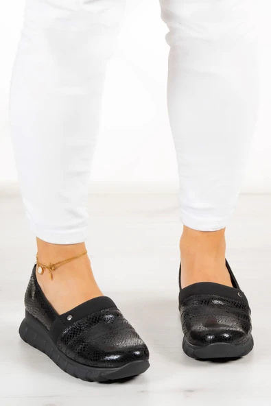 Erkan Saçmacı Reagan Siyah Yılan Hakiki Deri Günlük Ayakkabı - 3