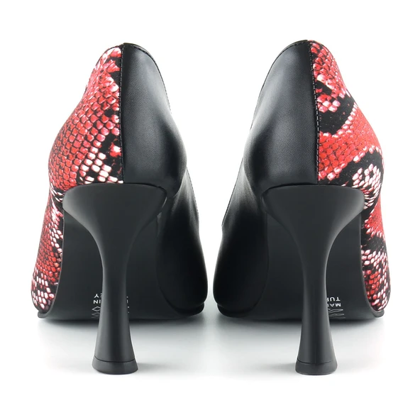 Erkan Saçmacı Jatqılı Plus Kırmızı Yılan Kadeh Topuklu Ayakkabı - 3