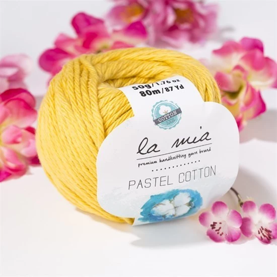 La Mia Pastel Cotton Hardal Sarısı El Örgü İpi - L061 - 33614