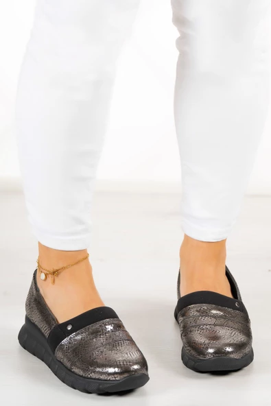 Erkan Saçmacı Reagan Gümüş Yılan Hakiki Deri Günlük Ayakkabı - 3