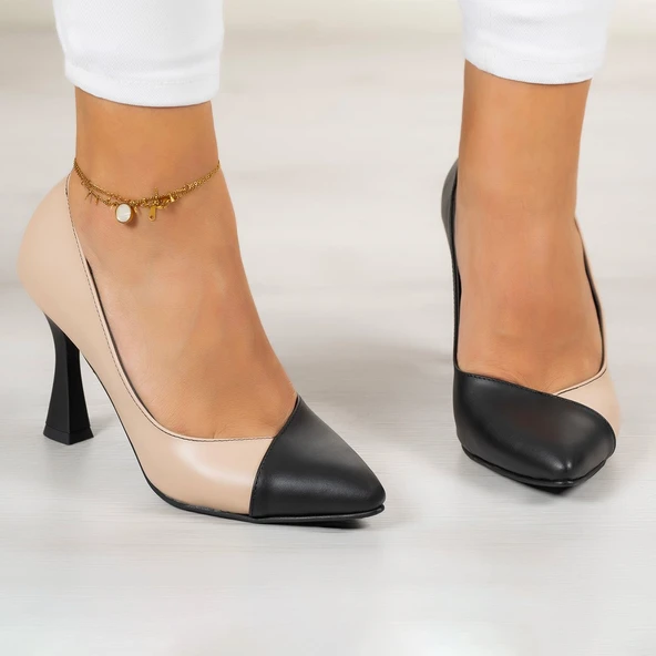 Erkan Saçmacı Jatqılı Plus Ten Siyah Kadeh Topuklu Ayakkabı - 4