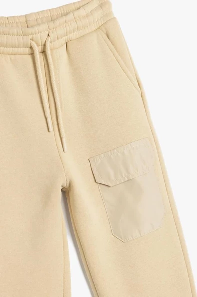 Koton Erkek Çocuk Basic Jogger Eşofman Altı Beli Bağlamalı Cep Detaylı Şardonlu - 3