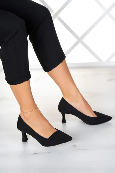 Erkan Saçmacı Laura Plus Siyah Krep Abiye Ayakkabı - 2