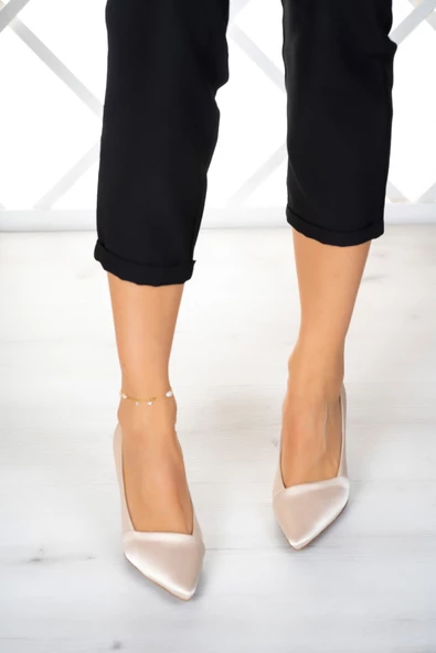 Erkan Saçmacı Laura Plus Ten Saten Abiye Ayakkabı - 3