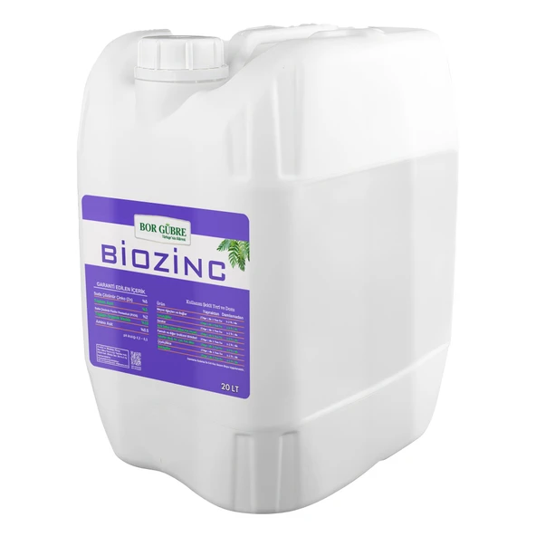 BIOZINC-20LT Çinko Sıvı Organik Madde Gübresi- (Fabrikadan Halka Üretim Zinciri Kampanyası ile Satılmaktadır.)