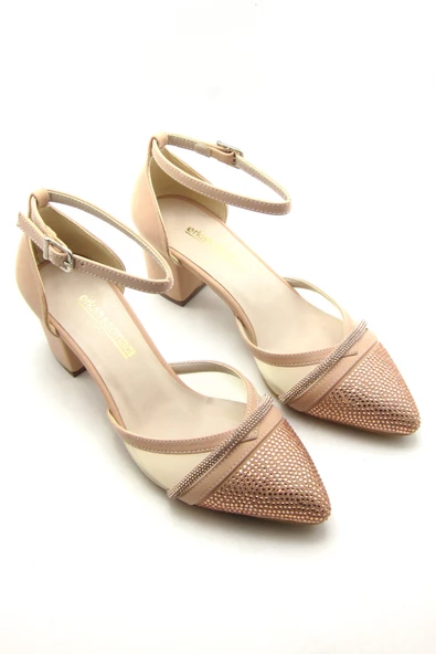 Erkan Saçmacı Susie Ten Krep Taşlı Abiye Ayakkabı ürün görseli 1