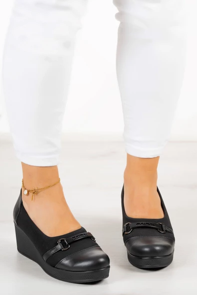 Erkan Saçmacı Blake Siyah Hakiki Deri Dolgu Topuklu Streç Günlük Ayakkabı - 3