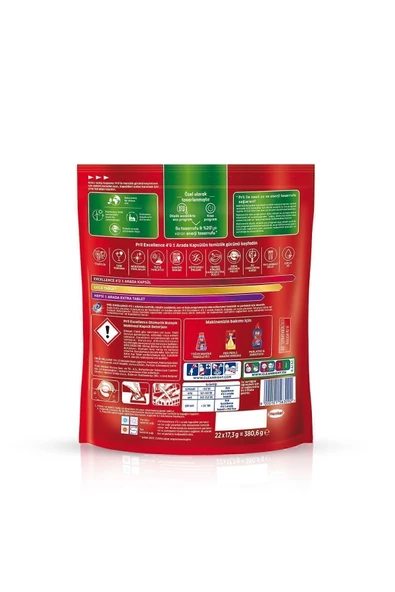 PRİL EXCELL.BULAŞIK MAKİNE DETERJANI 22Lİ TABLET 2 ADET - Resim 4