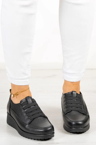 Erkan Saçmacı Tamsin Siyah Hakiki Deri Günlük Ayakkabı - 3