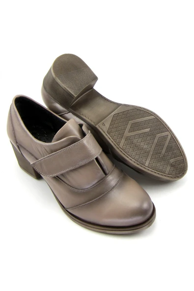 Erkan Saçmacı Shantel Vizon Hakiki Deri Günlük Topuklu Ayakkabı - 2