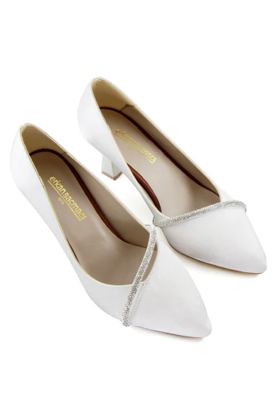 Erkan Saçmacı Shimeca Sedef Saten Taşlı Abiye Ayakkabı ürün görseli 1