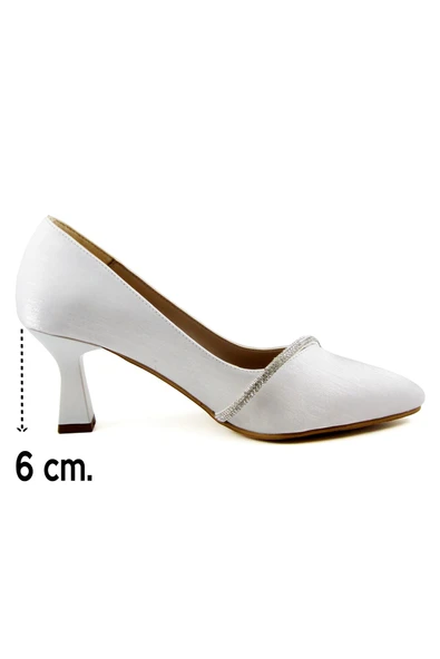 Erkan Saçmacı Shimeca Sedef Saten Taşlı Abiye Ayakkabı - Resim 3