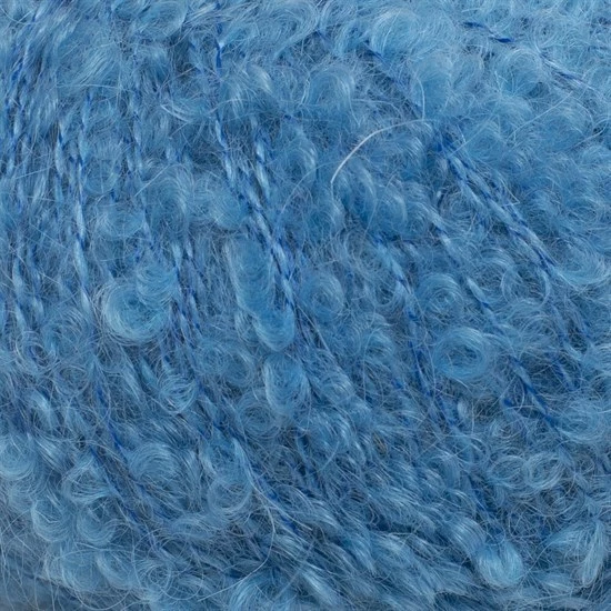 La Mia Alpaca Boucle 50 Gr Mavi El Örgü İpi - L339 - 34390 - Resim 2