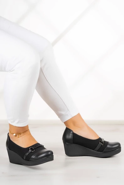 Erkan Saçmacı Blake Siyah Hakiki Deri Dolgu Topuklu Streç Günlük Ayakkabı - 2