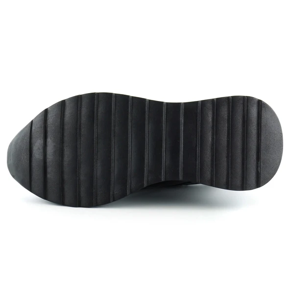 Erkan Saçmacı Daciana Siyah Leopar Taşlı Streç Gizli Dolgu Topuklu Günlük Ayakkabı - 4