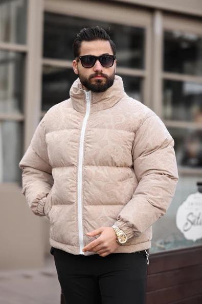 ERKEK DİK YAKA KIŞLIK FLOK MONT - 19