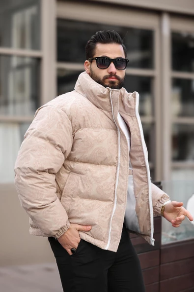 ERKEK DİK YAKA KIŞLIK FLOK MONT - 18