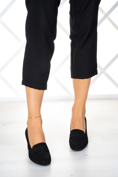 Erkan Saçmacı Della Siyah Krep Kalın Topuklu Ayakkabı - 3