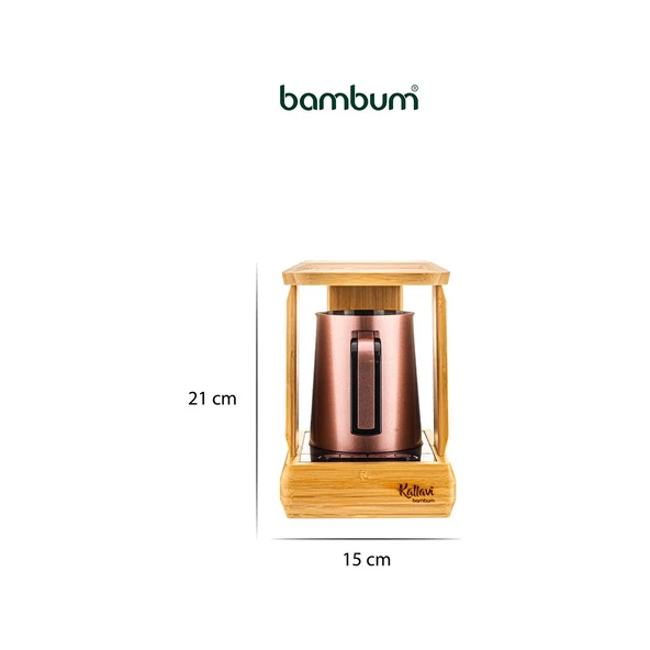 BAMBUM KALLAVİ TÜRK KAHVE MAKİNESİ BRONZ - 4