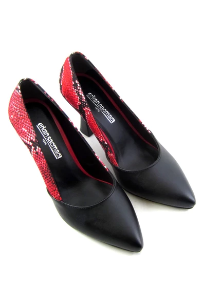 Erkan Saçmacı Luiza Kırmızı Yılan Kadeh Topuklu Ayakkabı