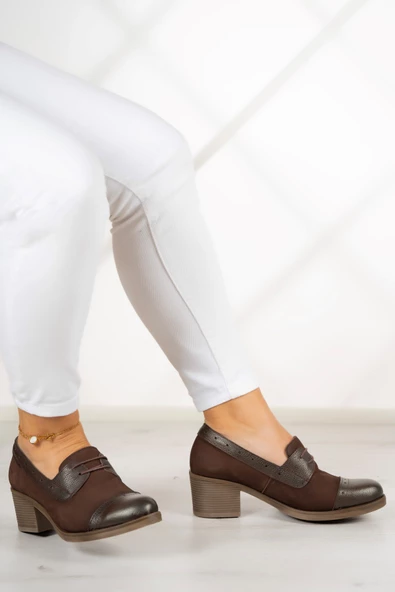 Erkan Saçmacı Mellody Kahverengi Hakiki Deri Günlük Topuklu Ayakkabı - 2